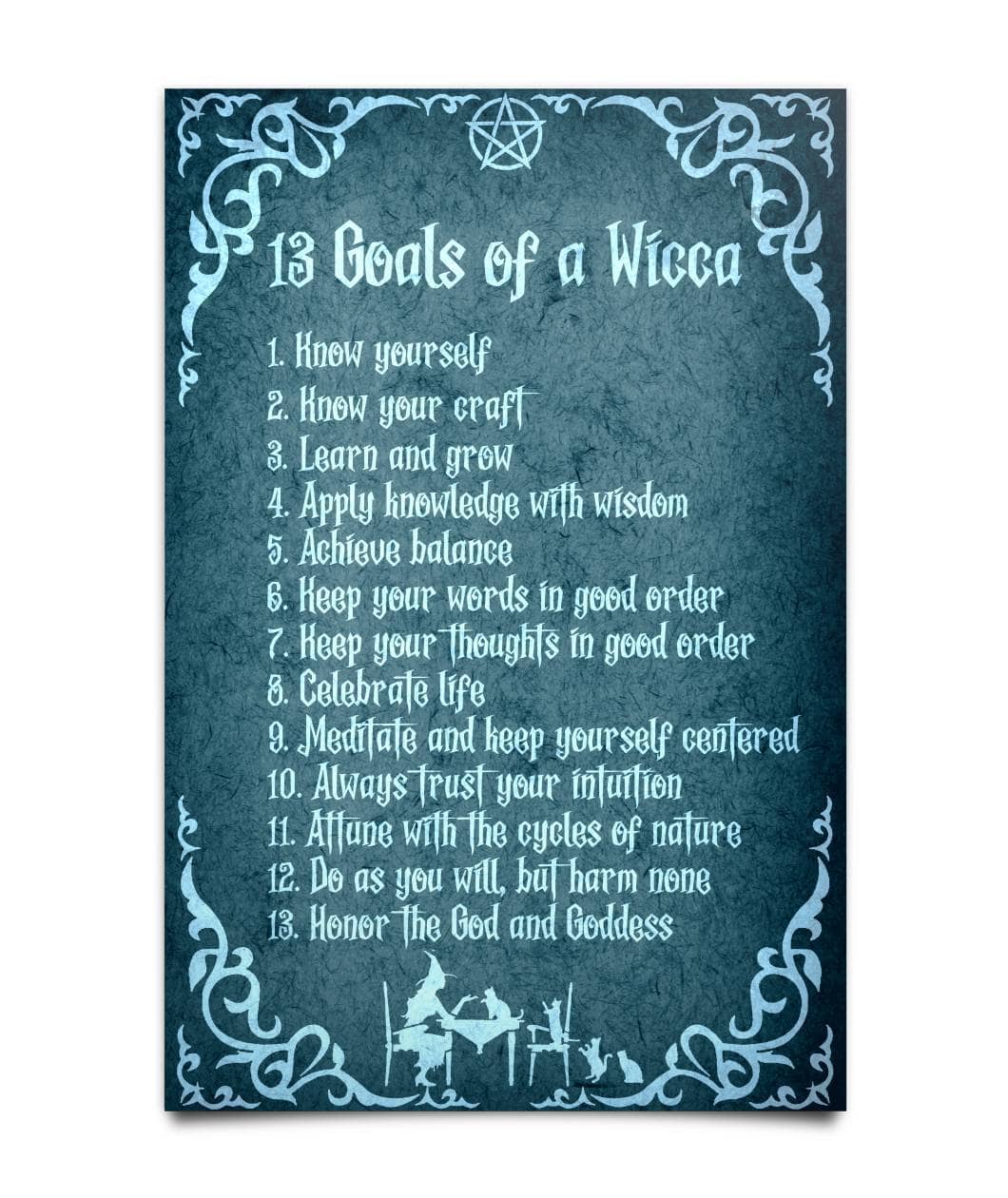 13 Goals of a Wicca Poster