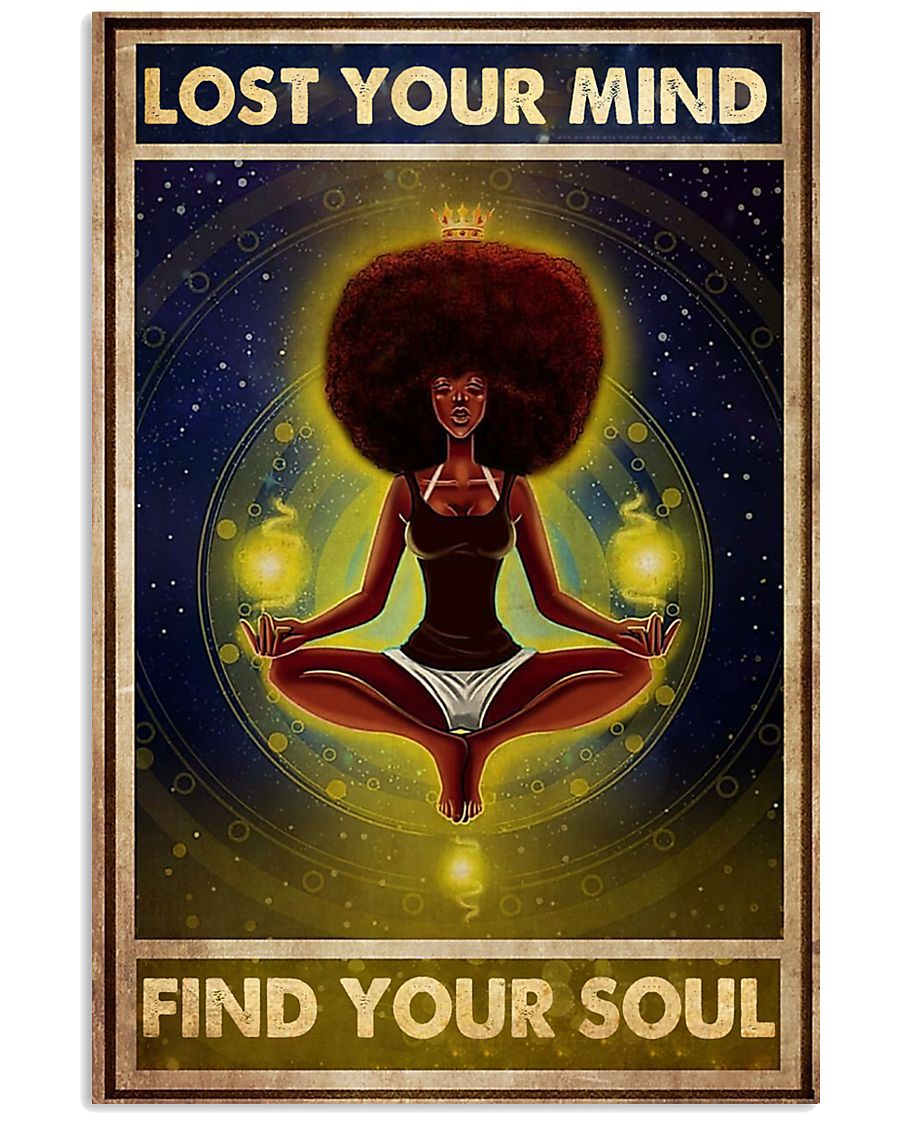 Black woman yoga lost your mind find your soul-1208