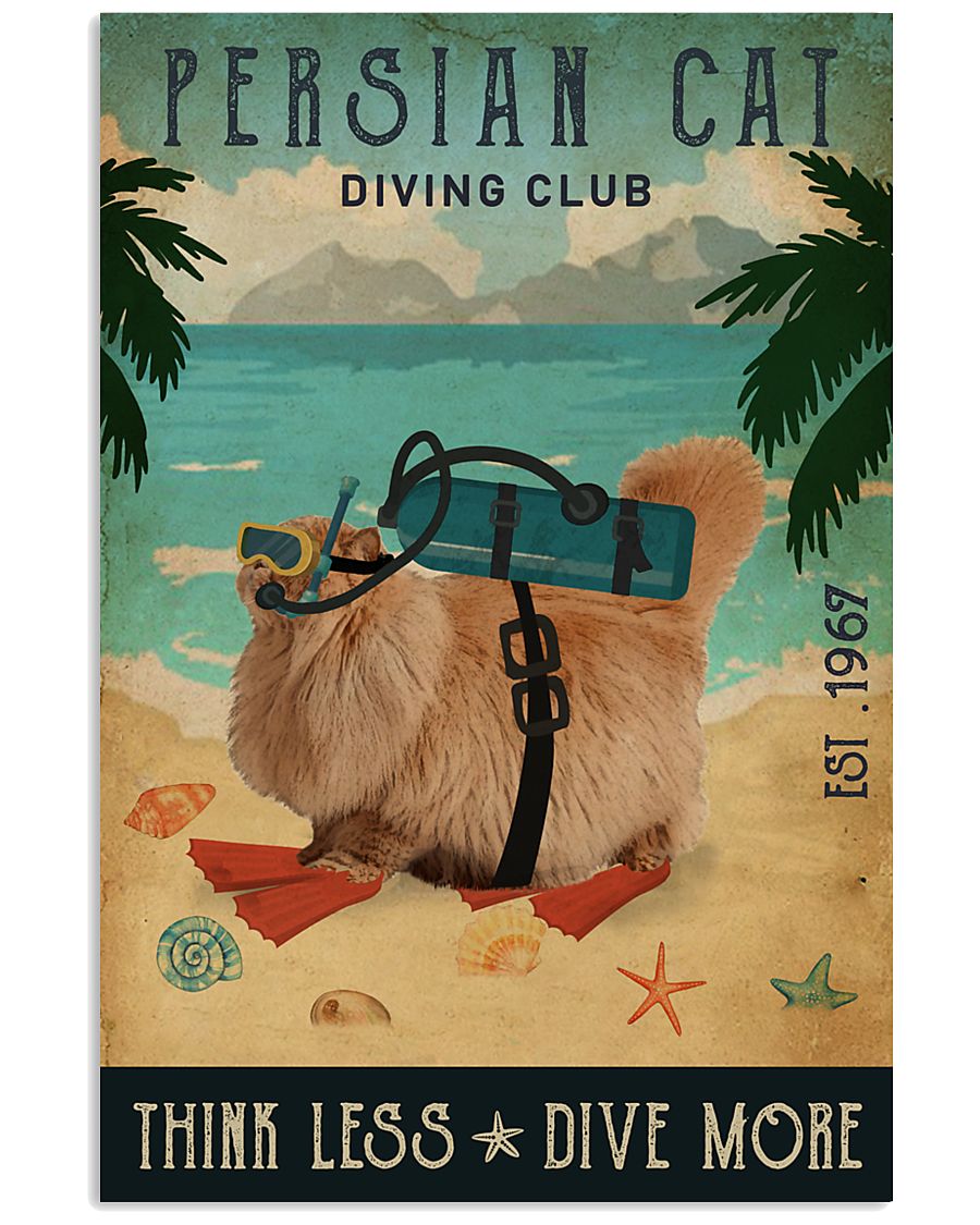 Vintage Diving Club Persian Cat-5528