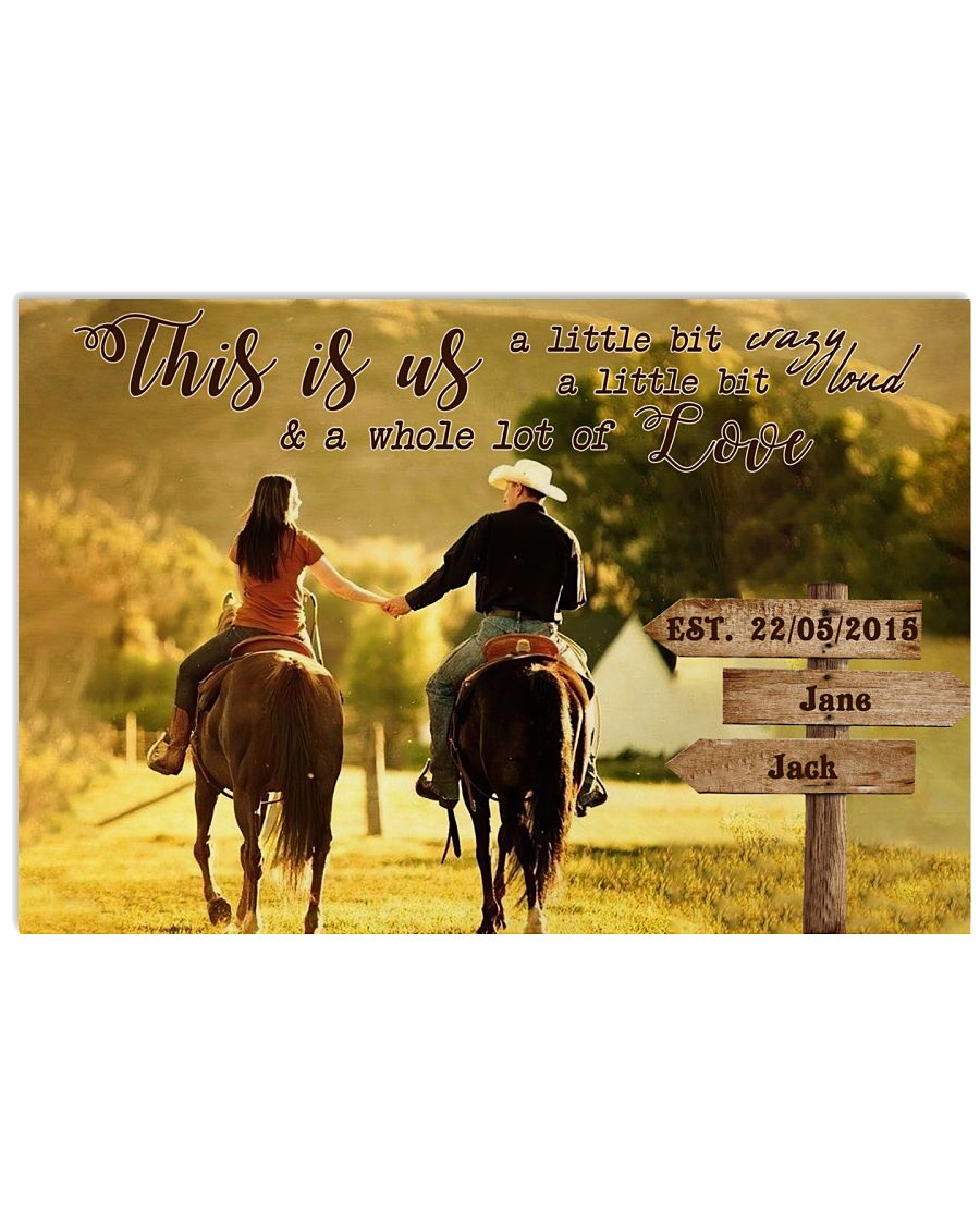 Cowboy Couple Arrow Sign-3751