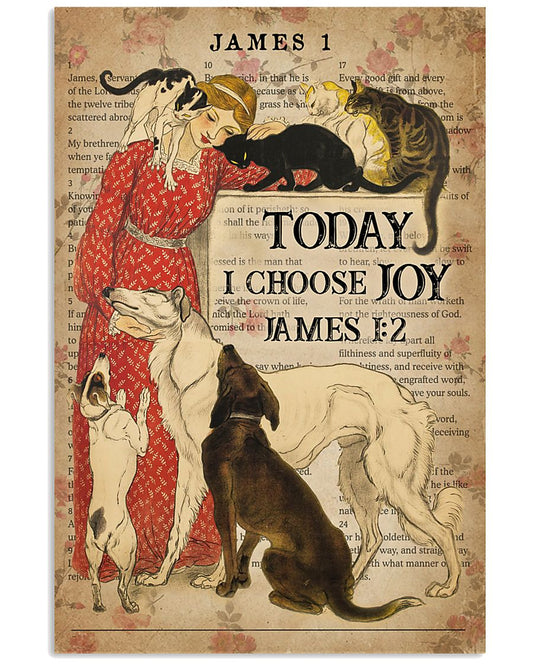 Catchphrase Today I Choose Joy Cats And Dogs-7055