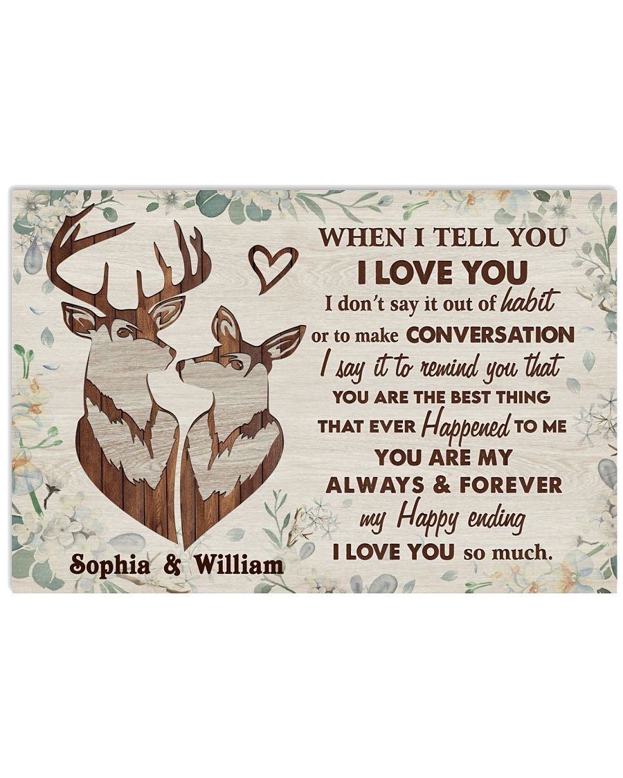 Personalized Deer Floral When I Tell You-2927