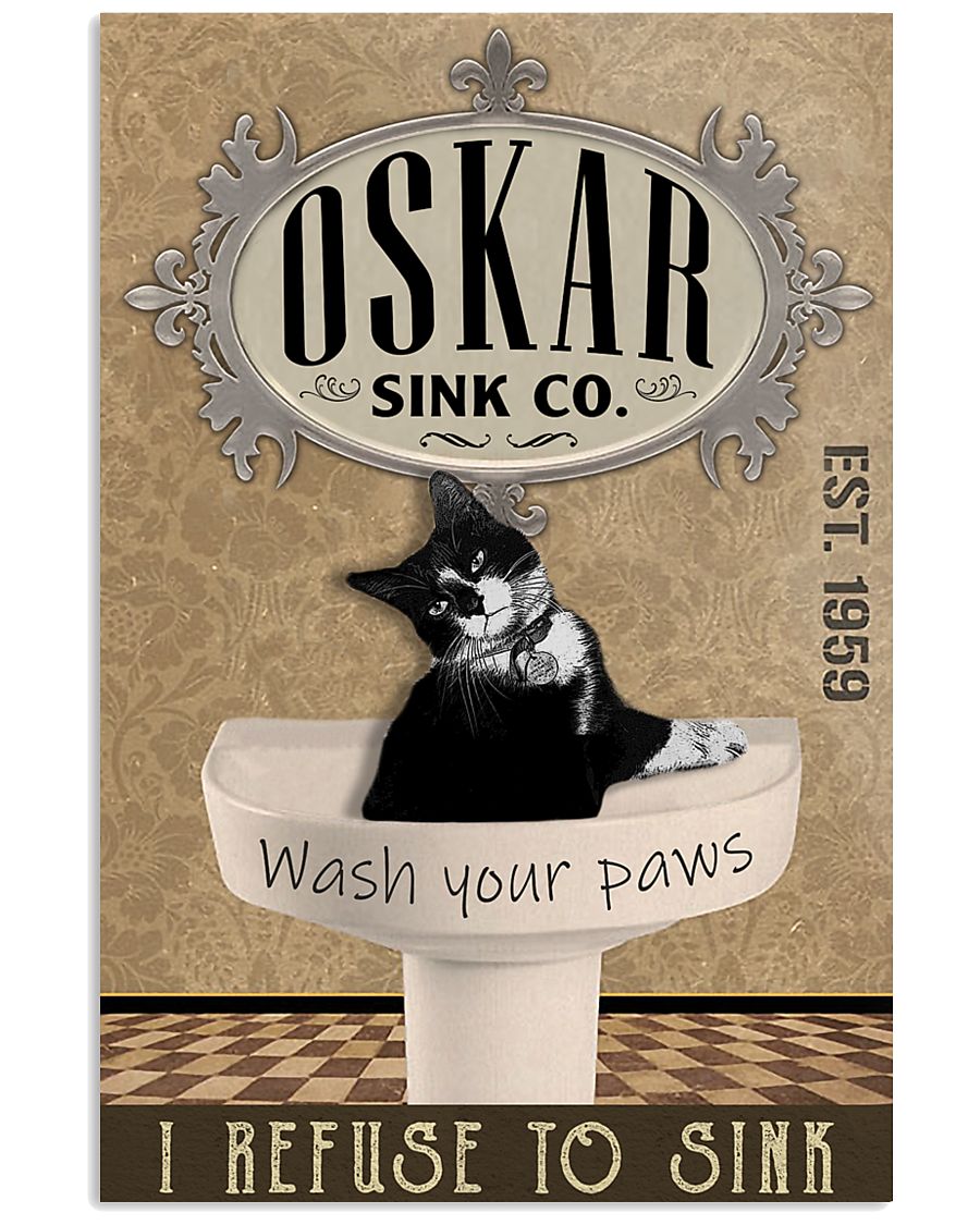 Tuxedo Cat Sink Co I Refuse To Sink-4874