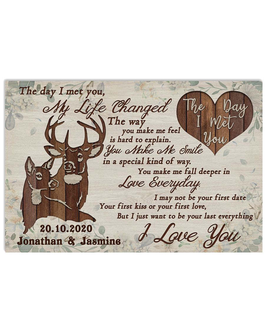 Personalized Deer Couple The Day I Met You-7764