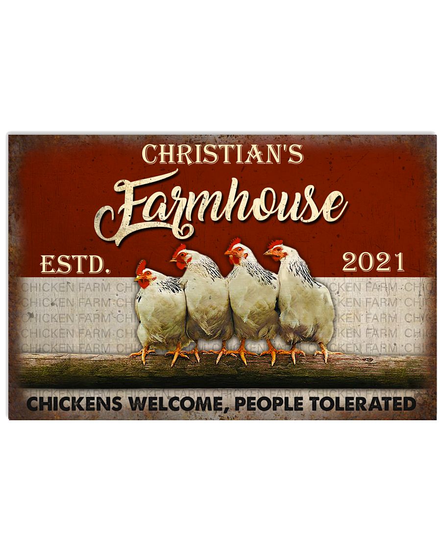 Personalized Chicken People Tolerated-1700