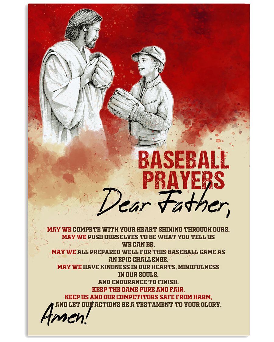 Baseball Prayers Pre-game - Wall Art Prints Set with Small Fleece Blanket - Origin Arts -4109