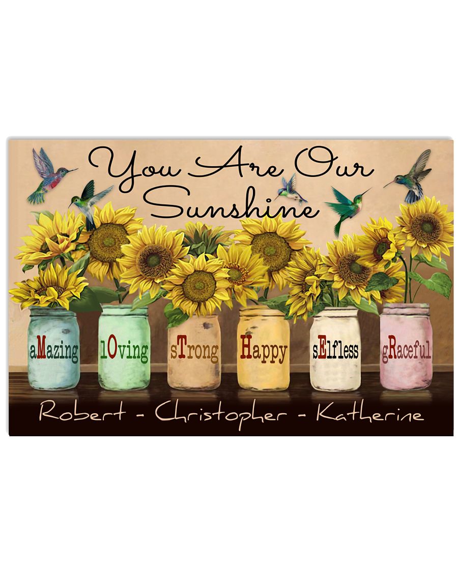 Personalized Hummingbird Sunflower Mother-3458