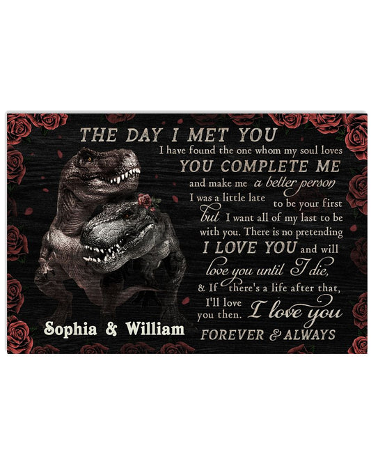 Personalized Dinosaurs The Day I Met You-8901