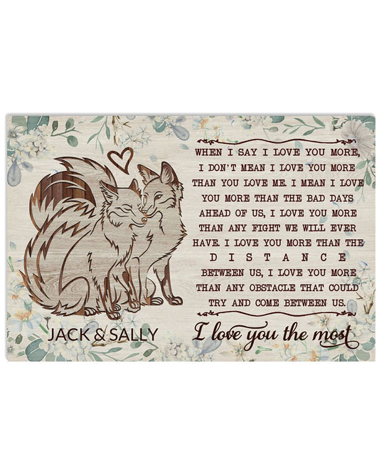 Personalized Fox I Love You The Most-1644