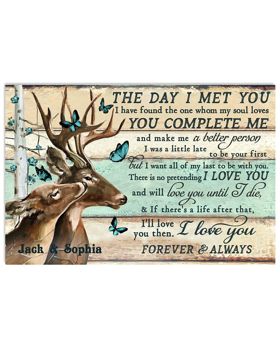 Personalized Deer Couple Pallet The Day I Met-9215