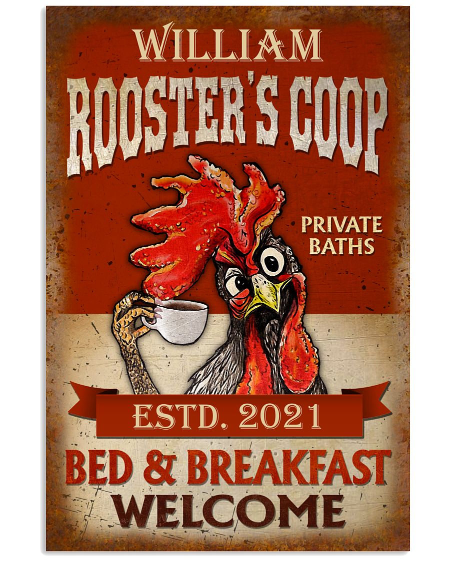 Personalized Chicken Rooster Coop-4455