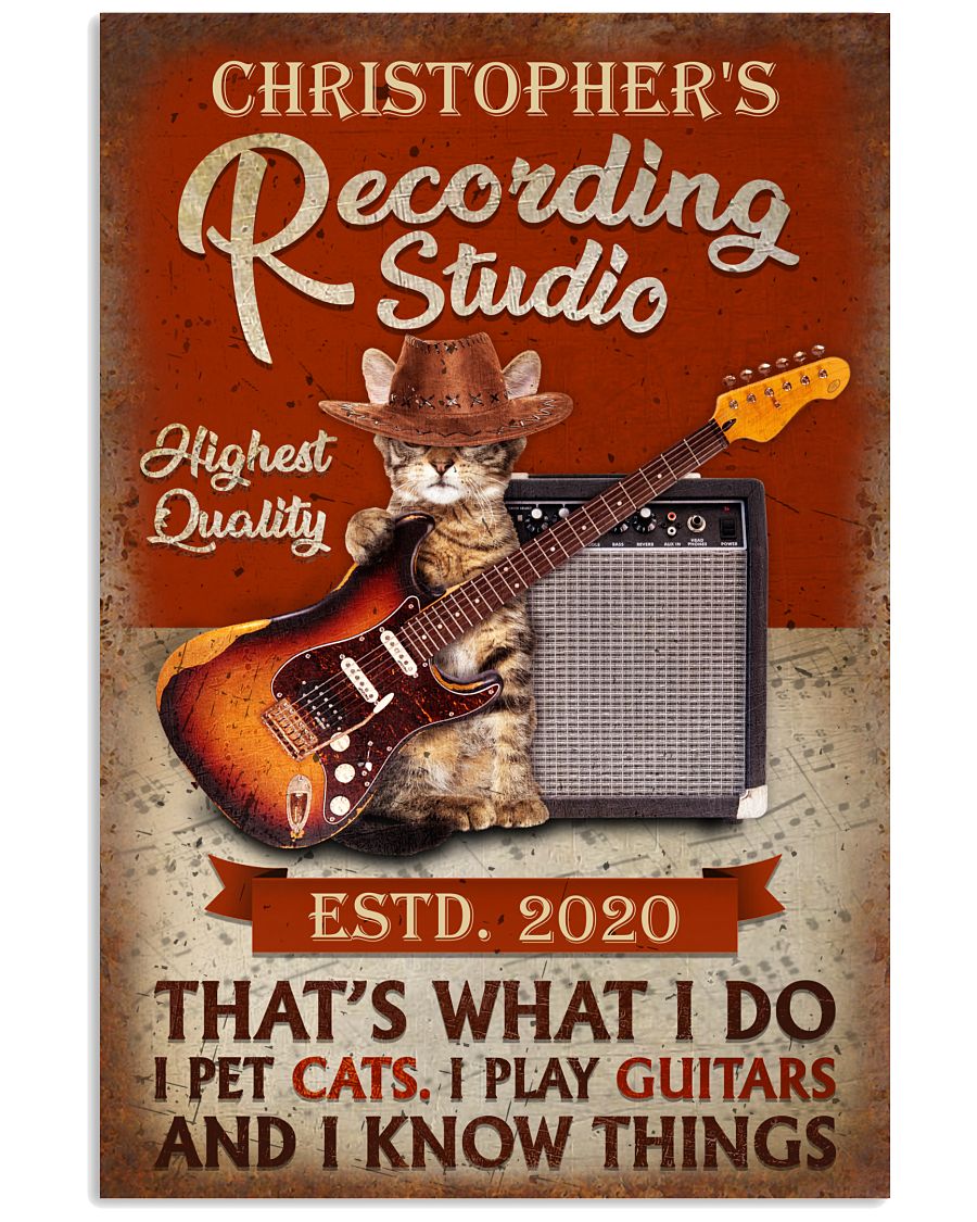 Personalized Guitar Cat That's What I Do-5618