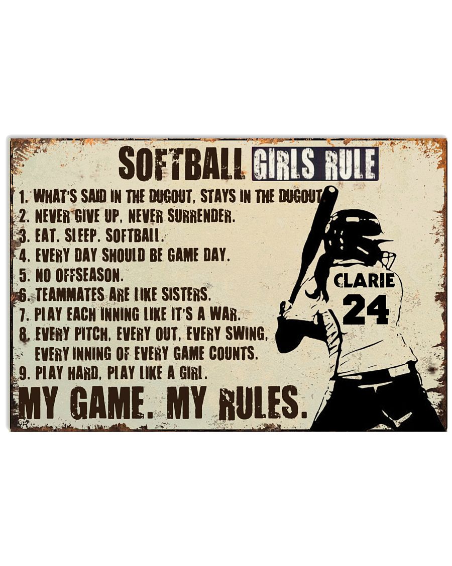 Softball Girls Rule -5544