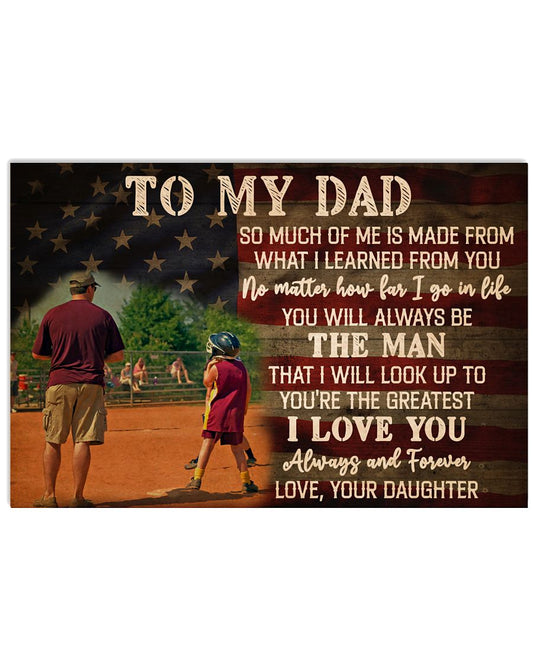 To My Dad I Love You Softball Gift-1710