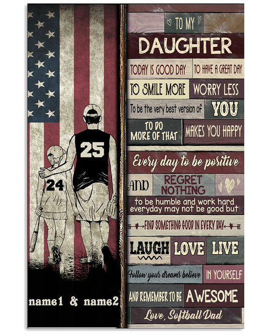 27.1-SB- To my daughter Love softball Dad-8339