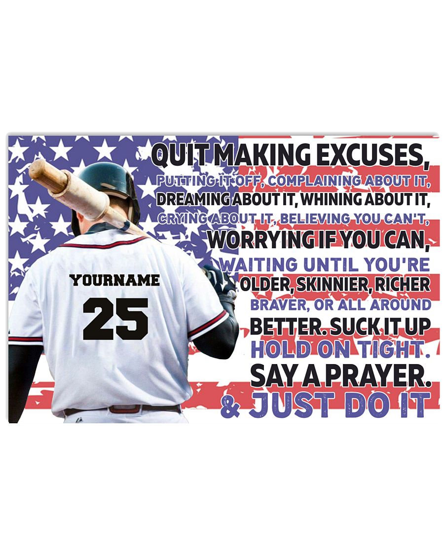 Baseball Quit Make Excuses GH1-2201-6064