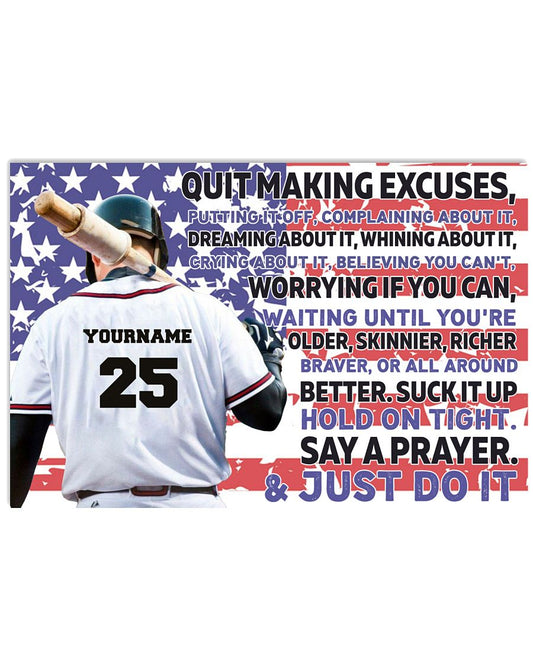 Baseball Quit Make Excuses GH1-2201-6064