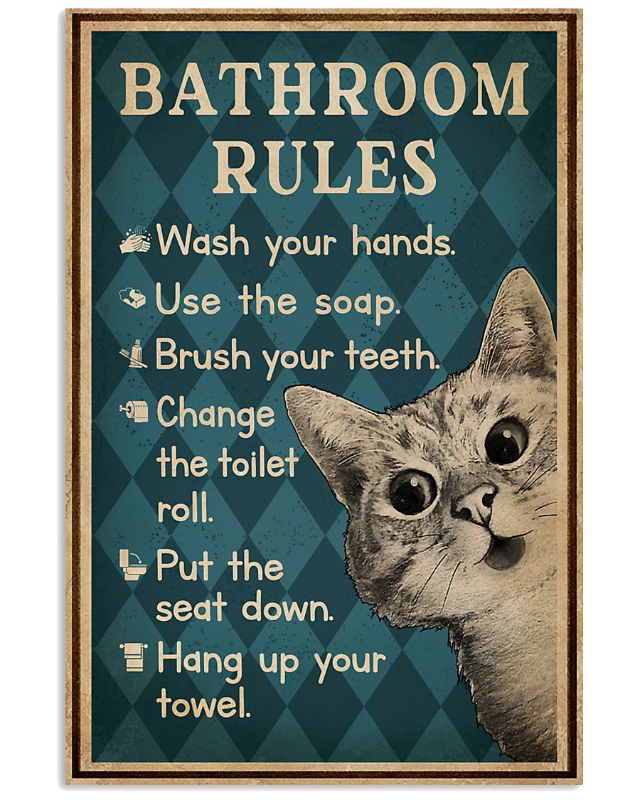 Bathroom Rules Cat-1433