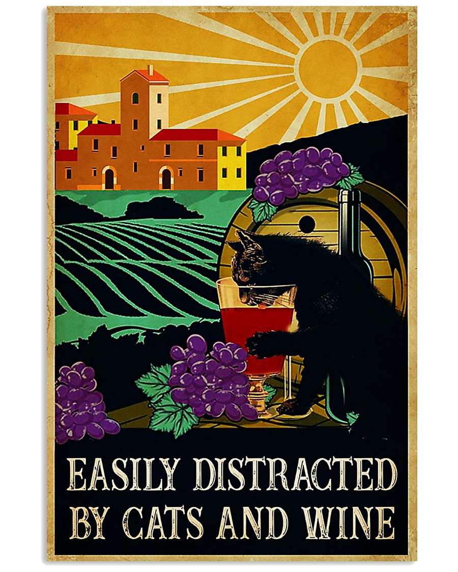 grape wine and cats poster-5986