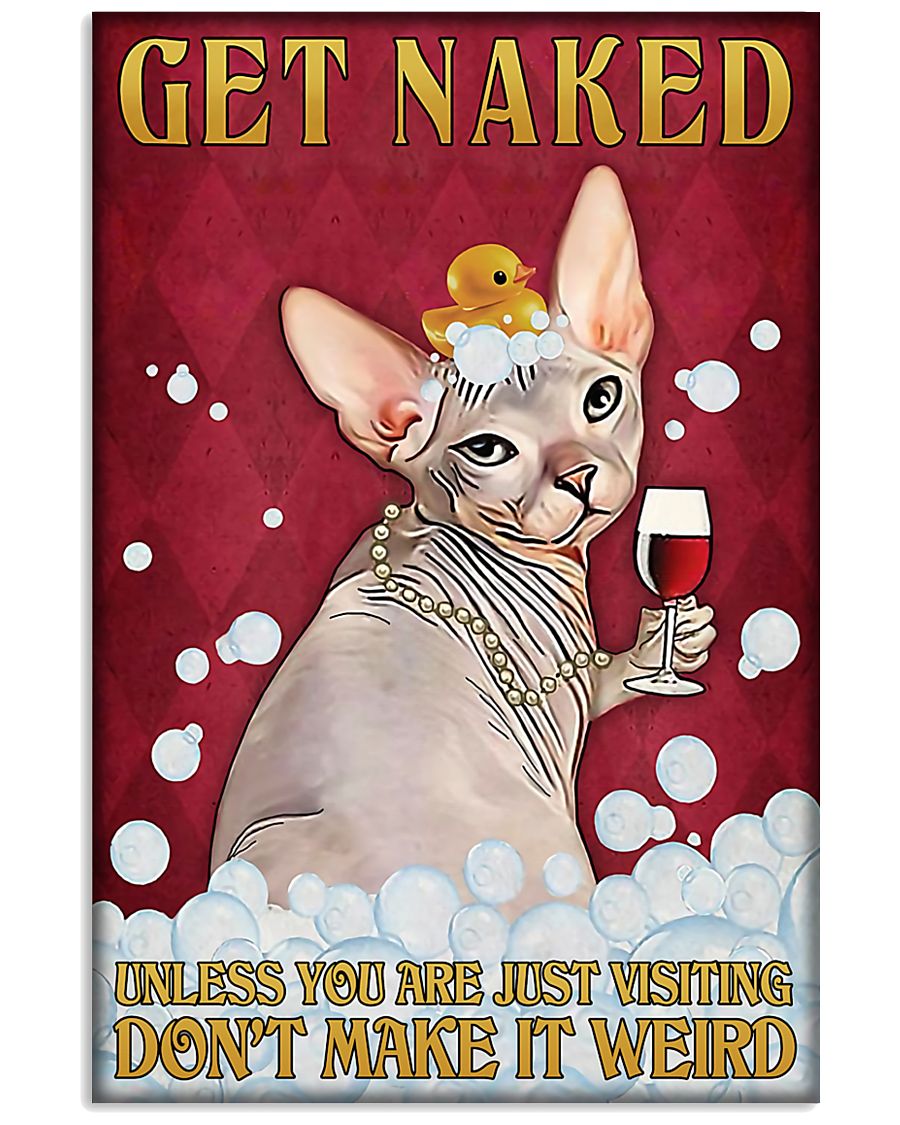 sphynx cat get naked bathroom poster ttb nna-1865