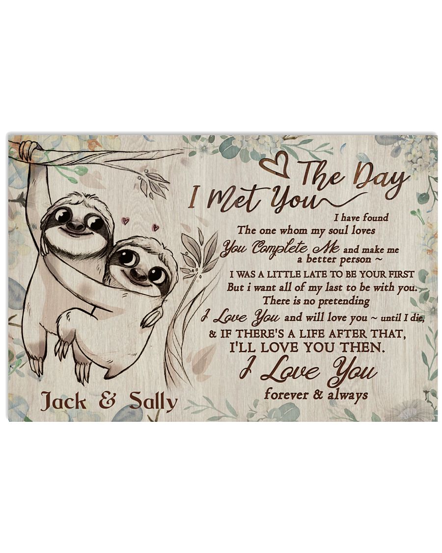 Personalized Sloth Couple The Day I Met You-8851