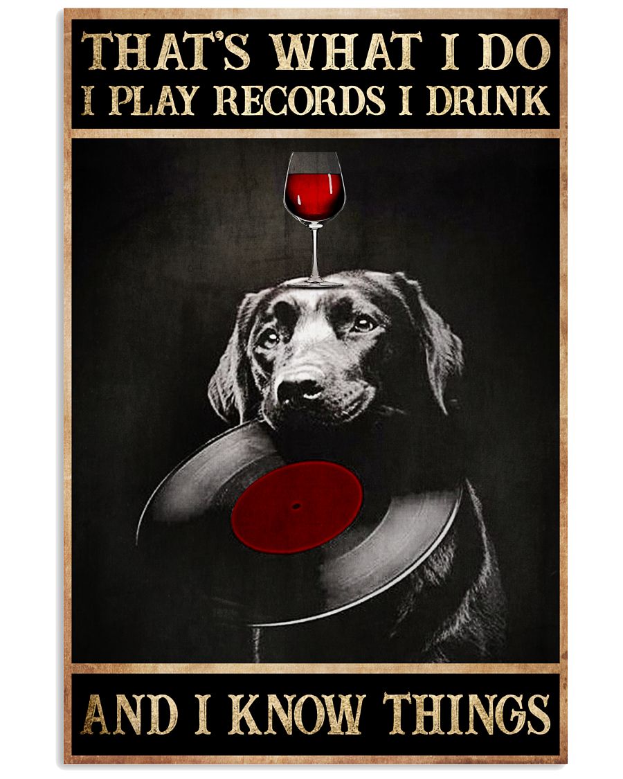 That's What I Do I Play Records I Drink And I Know Things Poster - Home Wall Decor - No Frame Full Size 11''x17'' 16''x24'' 24''x36''-6532