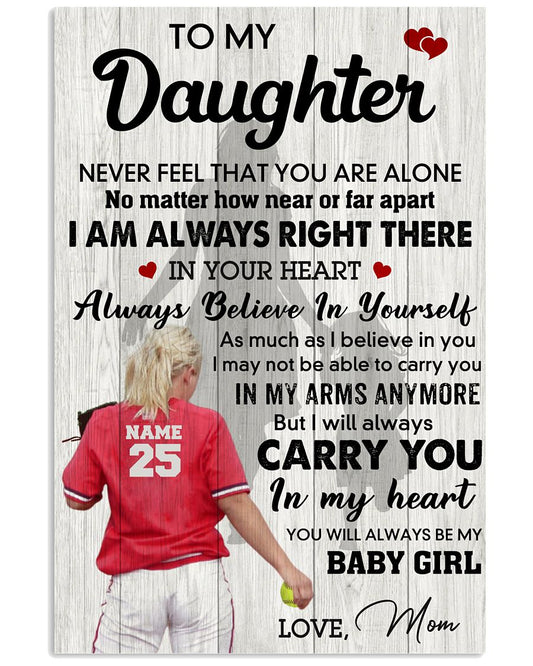 Softball To My Daughter Never Feel Alone-6542