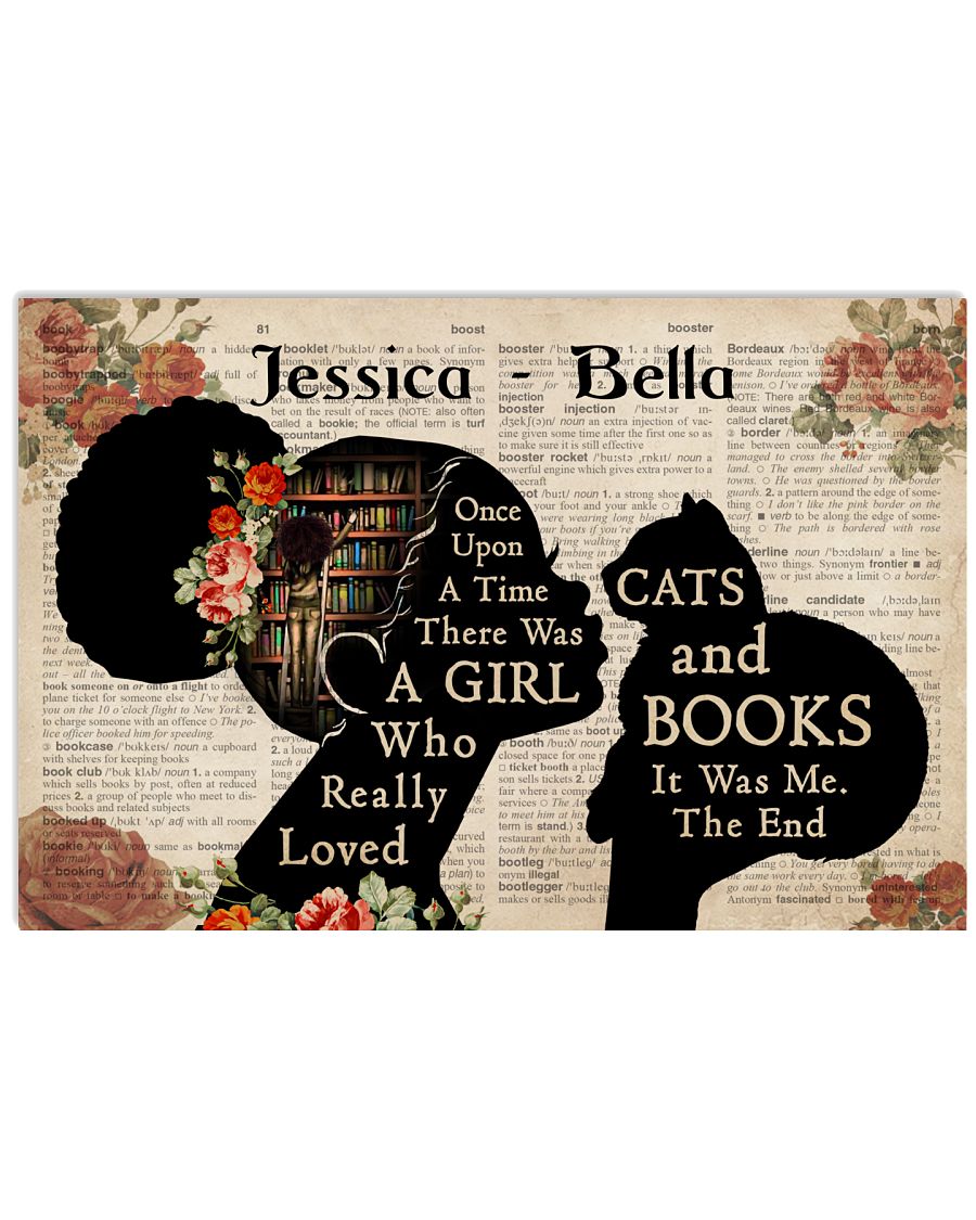 Personalized Reading Girl Loved Cats And Books-3343