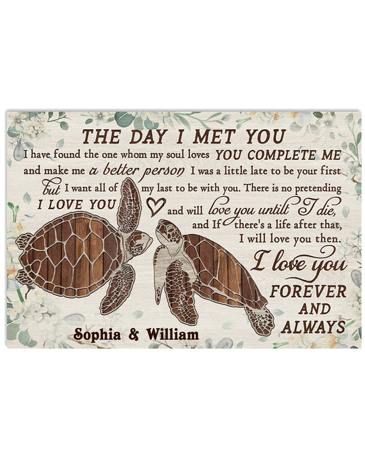 Personalized Sea Turtle The Day I Met-6507