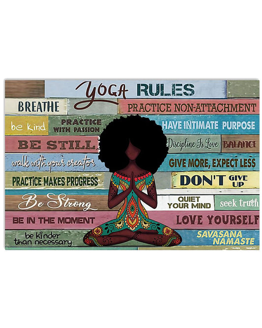 Yoga rules Black girl-1332