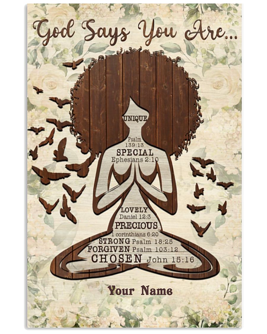 Yoga black girl god says you are-6233