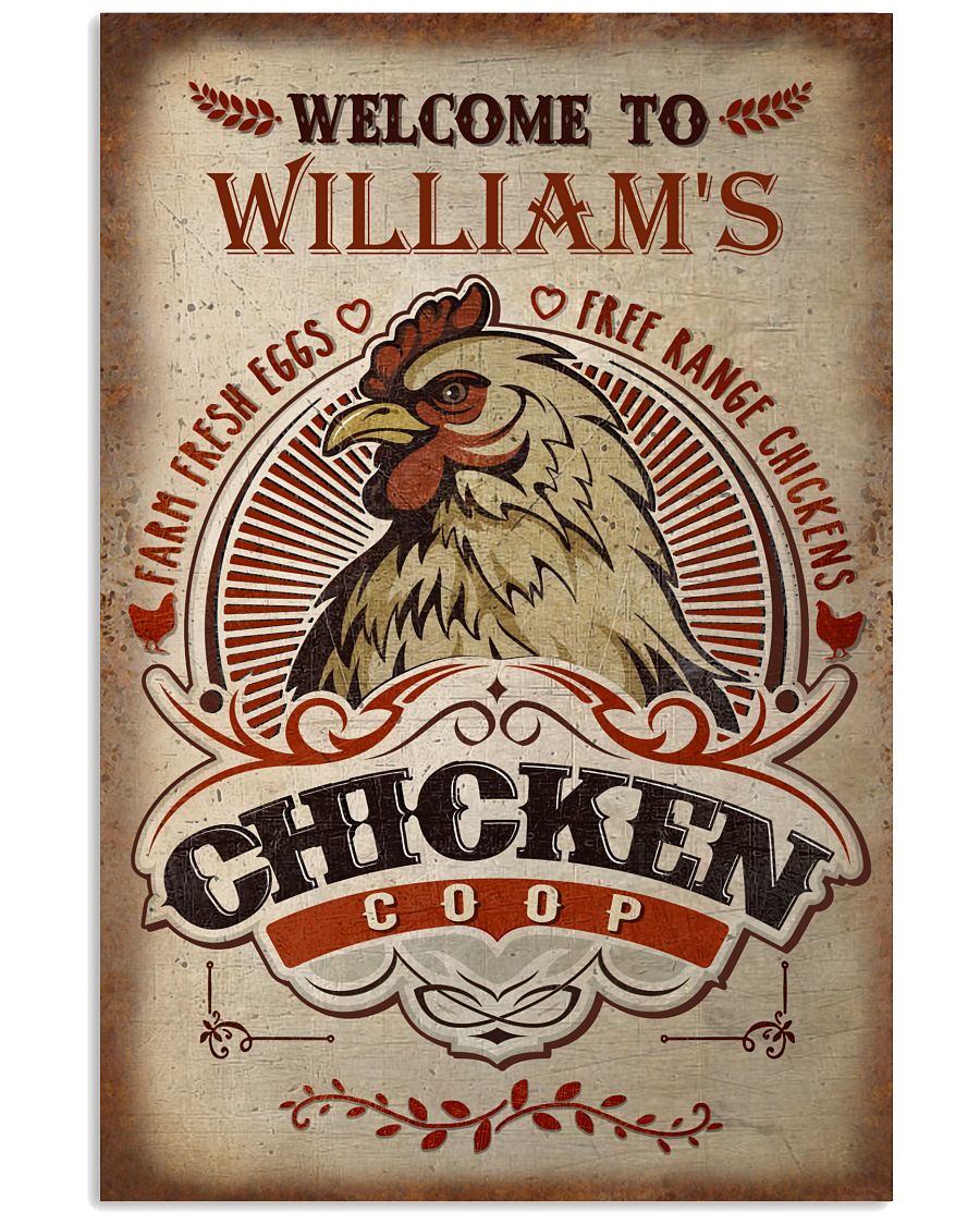 Personalized Chicken Coop Welcome To-8952