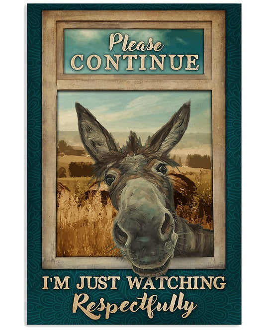 Donkey Watching Respectfully-8434