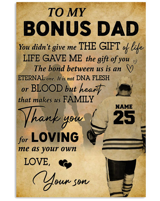 Hockey Gift For Bonus Dad-8340