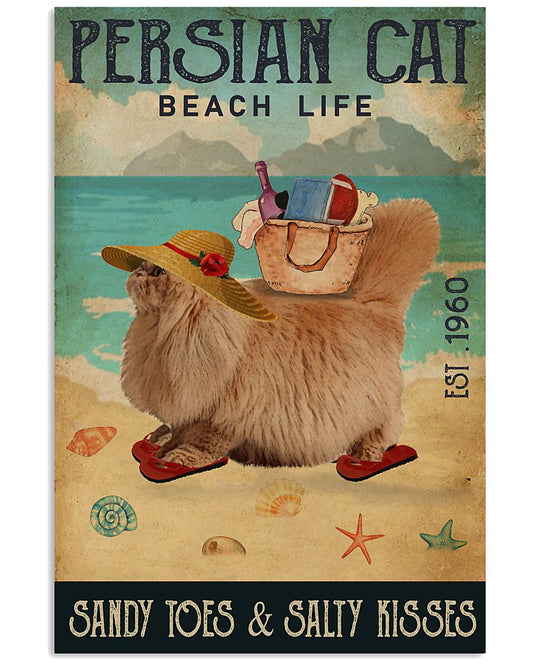 Beach Life Sandy Toes Persian Cat-3528