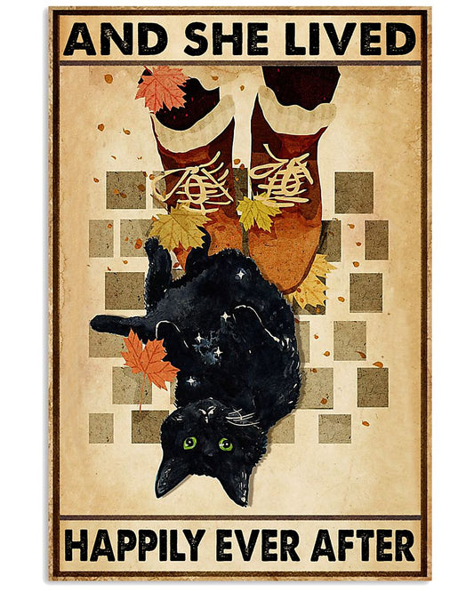 Fall Black Cat Lived Happily Ever After-6410