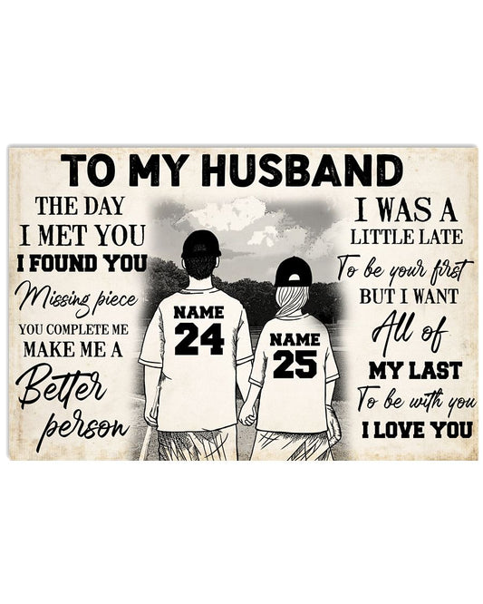 Baseball Couple To My Husband GH3-1901-4822