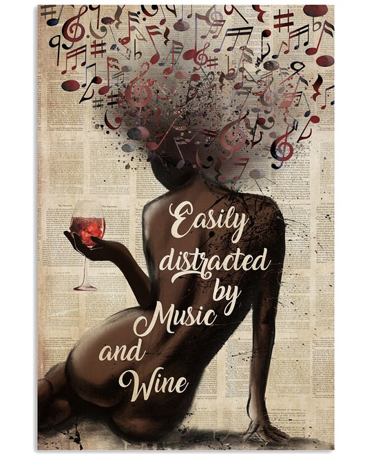 Afro Girl Easily Distracted By Music And Wine-7273