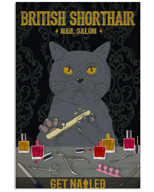 British Shorthair Cat Nail Salon-9772