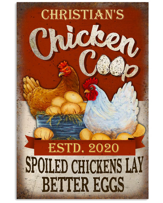 Personalized Chicken Coop Spoiled Chickens-6351