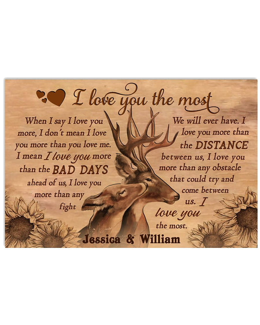 Personalized Deer I Love You The Most-5176