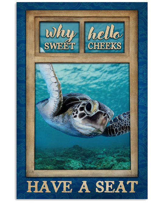 Sea Turtle Window Why Hello Sweet Cheeks-3061