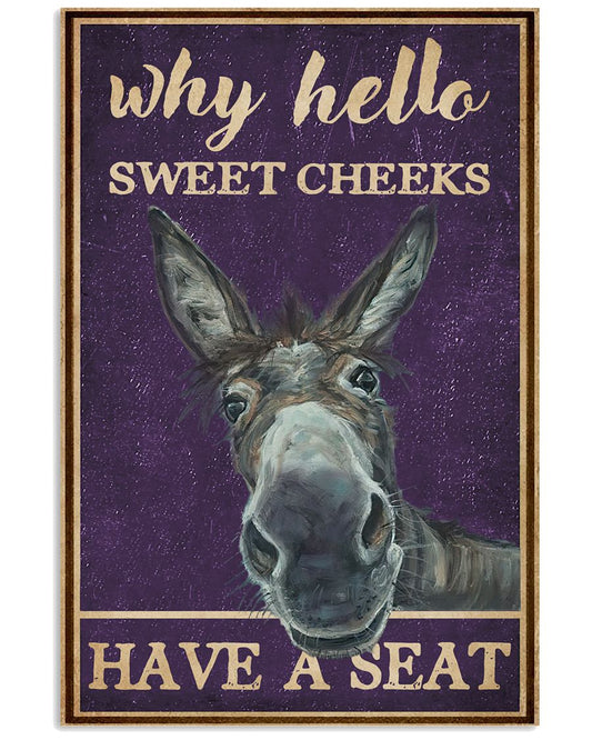 Donkey Purple Why Hello Sweet Cheeks-3052