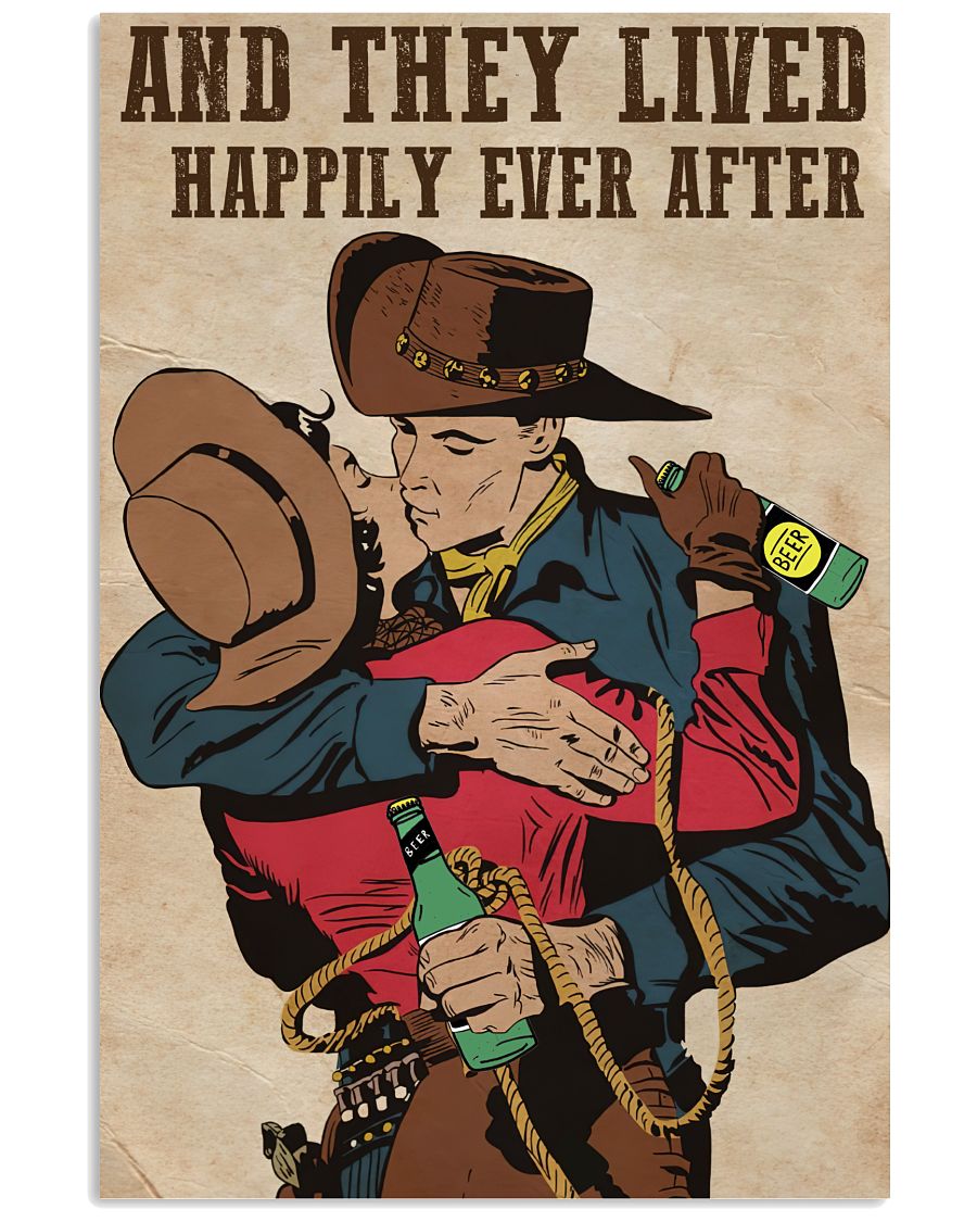 Cowboy Beer Couple And They Lived Happily Ever -5502