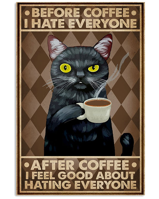 Before And After Coffee Black Cat-4099