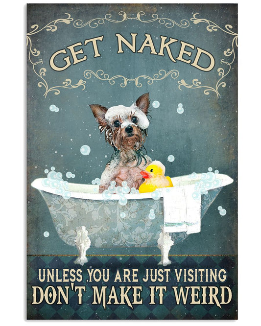 Funny Dog Bathroom Poster