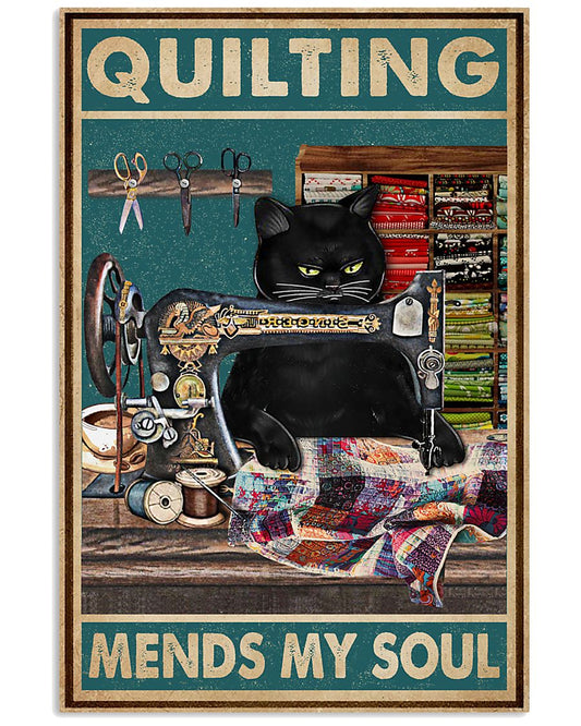 Black Cat Quilting Mends My Soul-3375