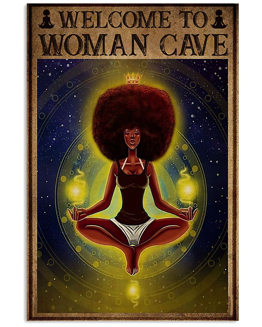 Black girl yoga Welcome to woman cave -6566