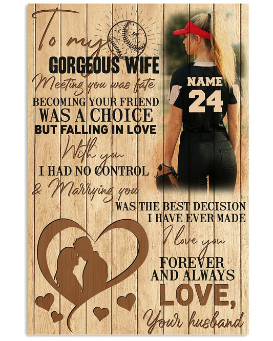 Softball To My Gorgeous Wife GH1-1001-4915