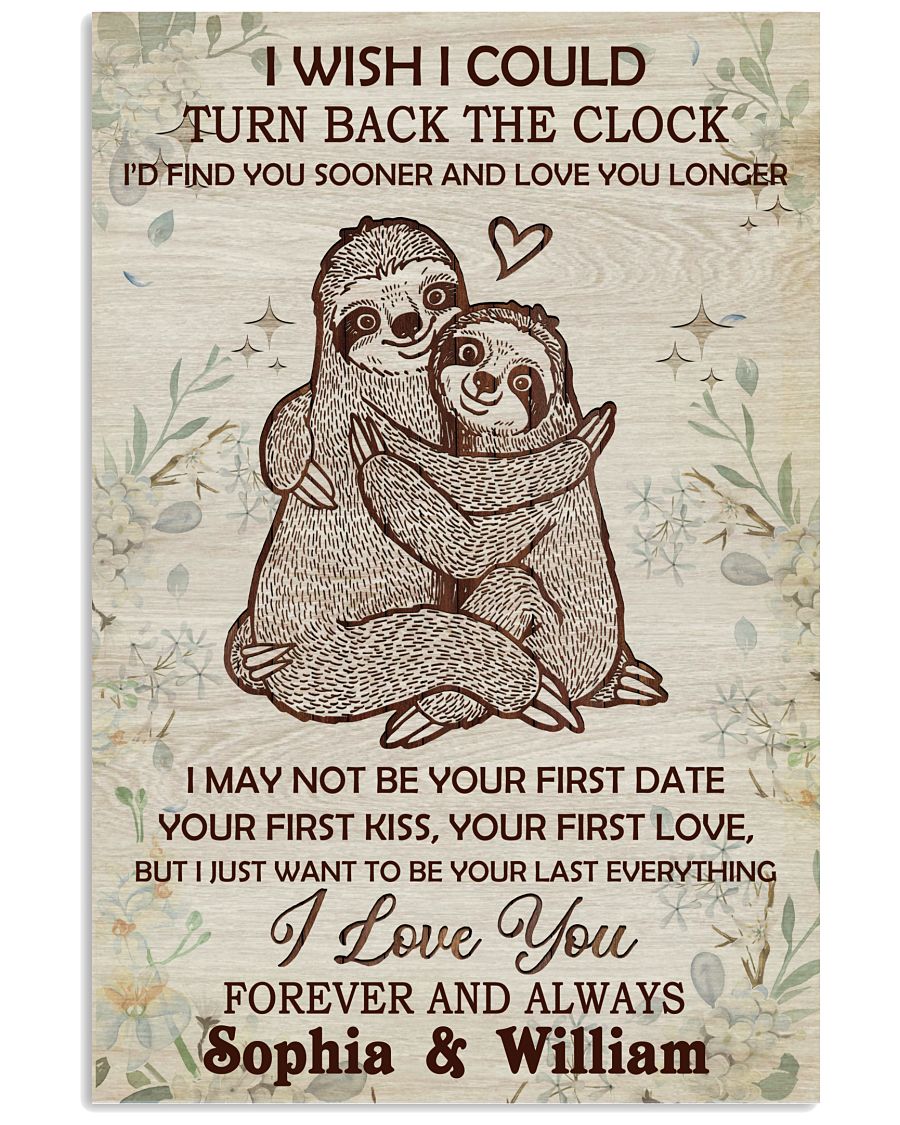 Personalized Sloth I Wish I Could Turn-8055